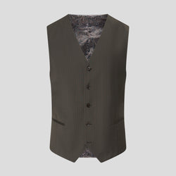 EXCLUSIVE brun vest med nålestriber
