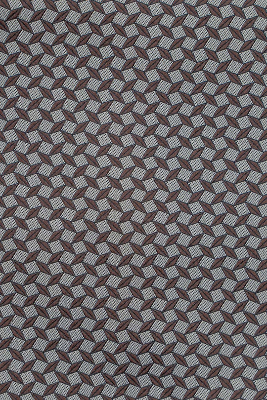 Brunt & beige geometrisk slips PVD