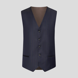 HERITAGE navy vest med nålestriber