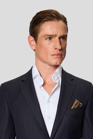 HERITAGE navy jakkesæt med nålestriber MBO