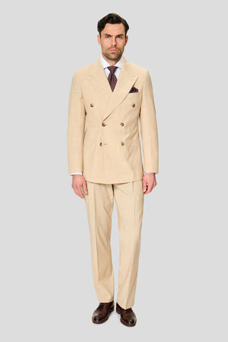 PREMIUM beige dobbeltradet blazer