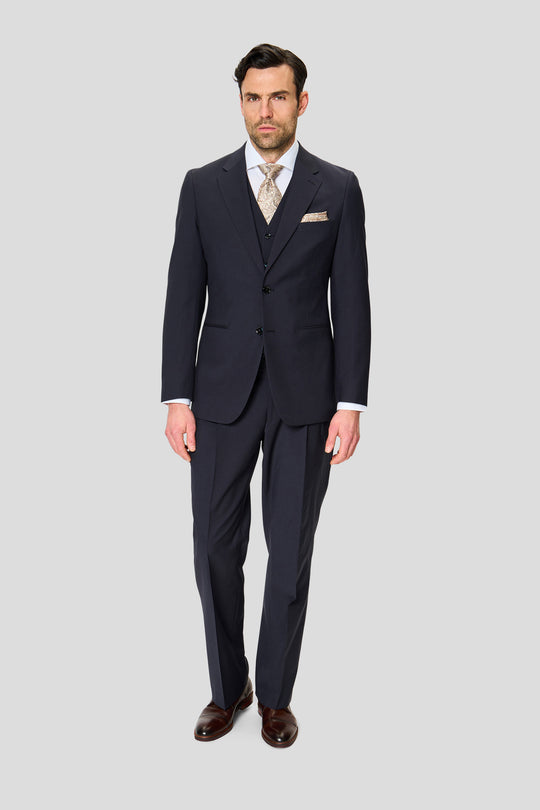 PREMIUM navy three-piece jakkesæt