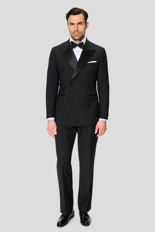 PREMIUM sort dobbeltradet smoking blazer