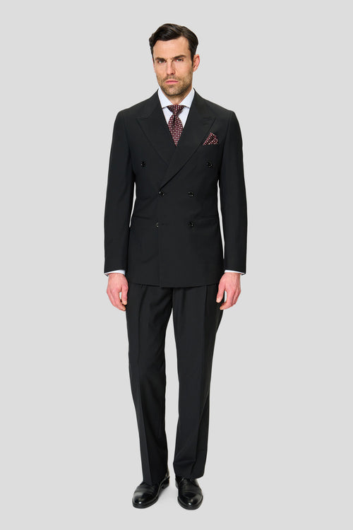 PREMIUM sort dobbeltradet blazer