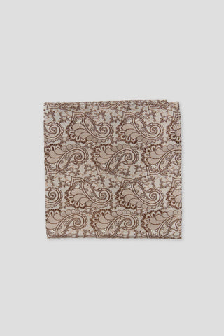 Beige paisley silkelommeklud PVD