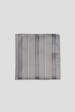 Lysegrøn og grå stribet lommeklud