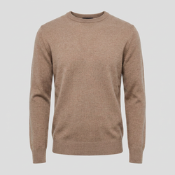 Sand merino crew neck