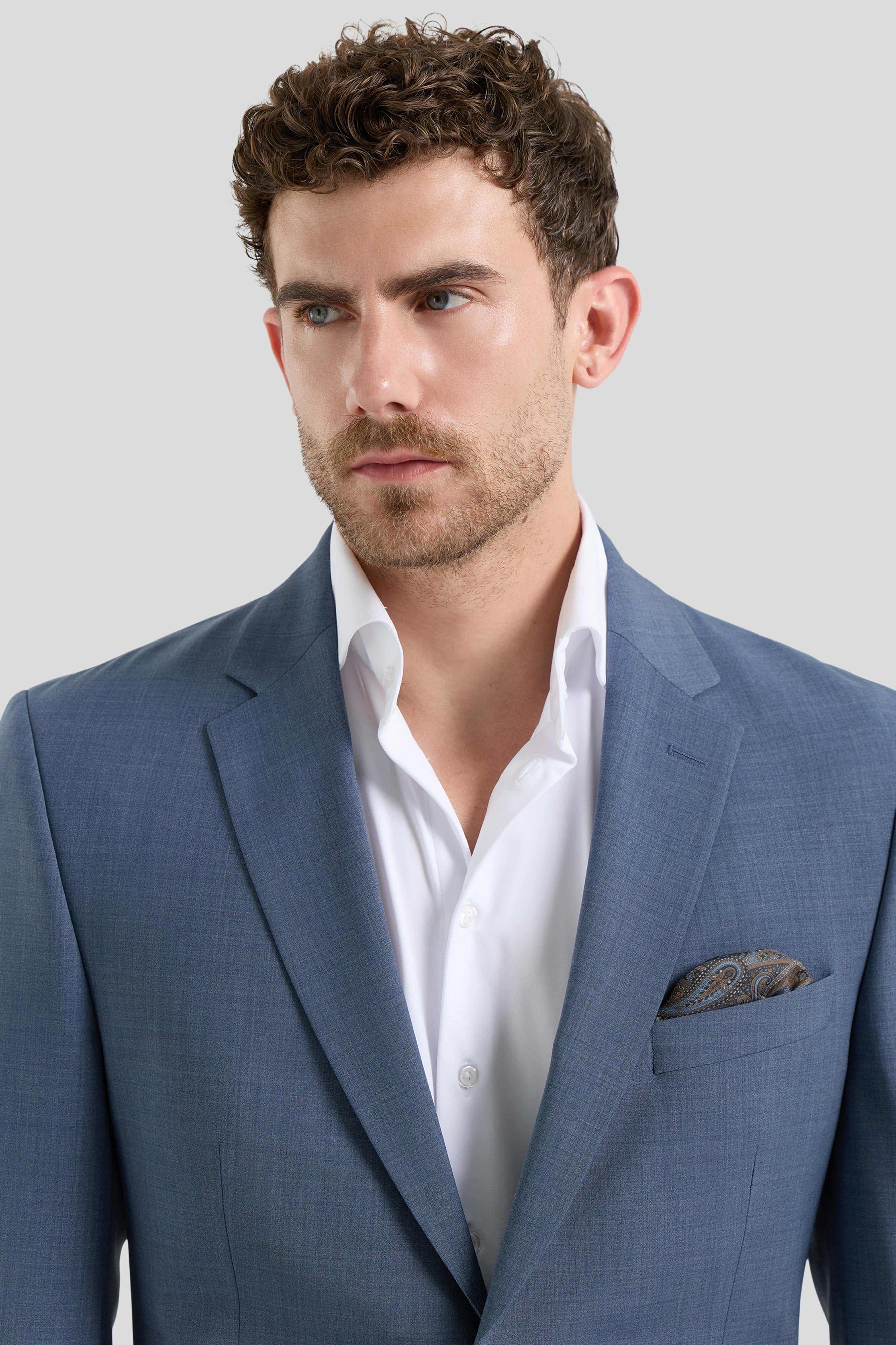 PREMIUM lyseblåt jakkesæt PREMIUM