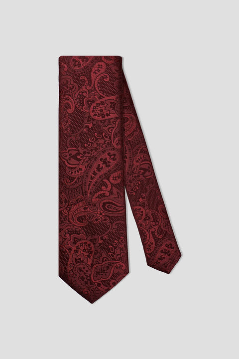 Rødt paisley slips PVD