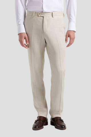 PRESTIGE sand three-piece hørjakkesæt