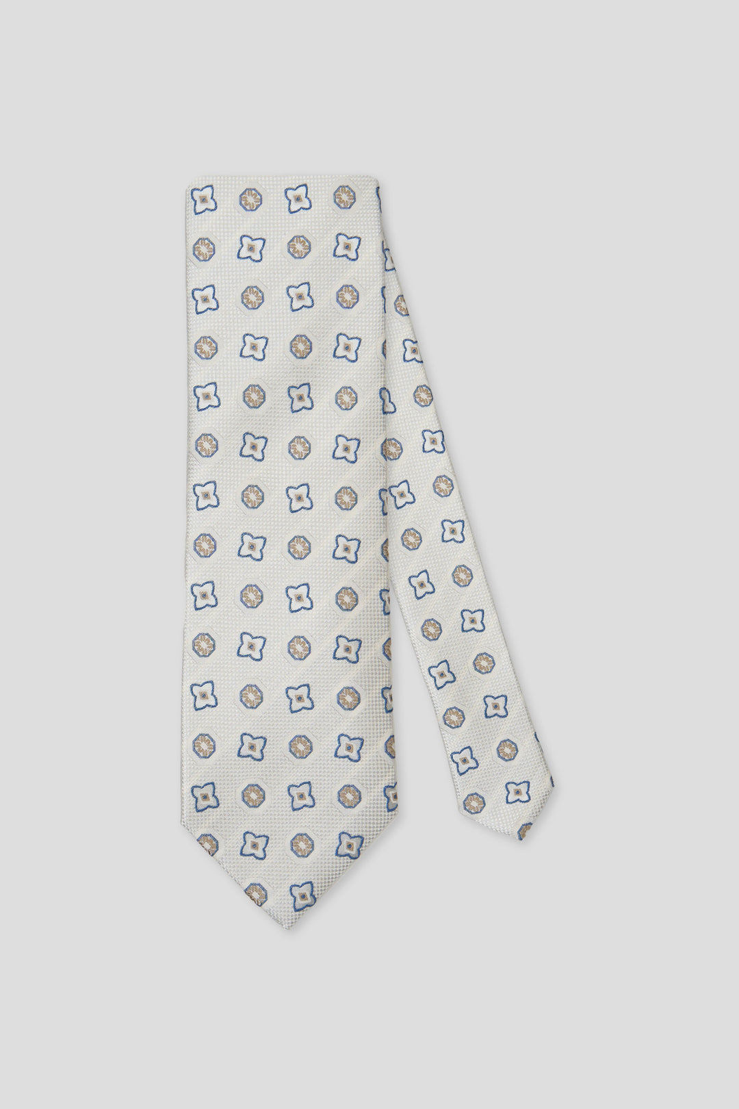 Off-white blomstret silkeslips PVD