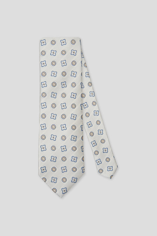 Off-white blomstret silkeslips PVD