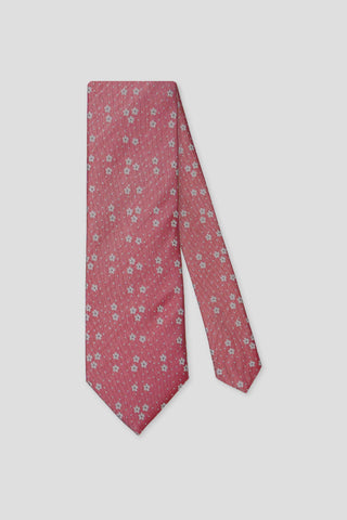 Rosé blomstret silkeslips PVD