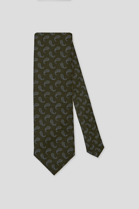Grønt paisley slips PVD