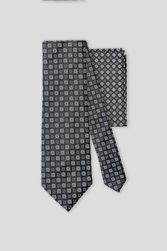 Slips & lommekluds pakke (Sort blomstret) suitclub.dk
